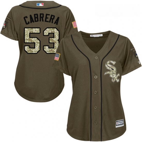 Womens Majestic Chicago White Sox 53 Welington Castillo Replica Green Salute to Service MLB Jersey Womens Majestic Chicago White Sox 53 Welington Castillo Replica Green Salute to Service MLB Jersey