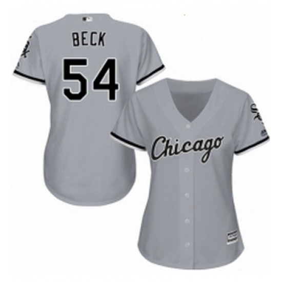 Womens Majestic Chicago White Sox 54 Chris Beck Authentic Grey Road Cool Base MLB Jersey Womens Majestic Chicago White Sox 54 Chris Beck Authentic Grey Road Cool Base MLB Jersey