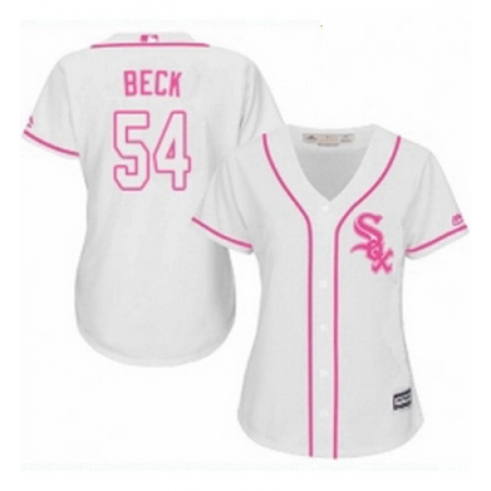 Womens Majestic Chicago White Sox 54 Chris Beck Replica White Fashion Cool Base MLB Jersey Womens Majestic Chicago White Sox 54 Chris Beck Replica White Fashion Cool Base MLB Jersey