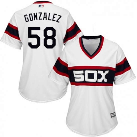 Womens Majestic Chicago White Sox 58 Miguel Gonzalez Authentic White 2013 Alternate Home Cool Base MLB Jersey Womens Majestic Chicago White Sox 58 Miguel Gonzalez Authentic White 2013 Alternate Home Cool Base MLB Jersey