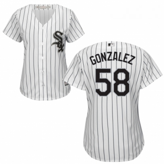 Womens Majestic Chicago White Sox 58 Miguel Gonzalez Authentic White Home Cool Base MLB Jersey Womens Majestic Chicago White Sox 58 Miguel Gonzalez Authentic White Home Cool Base MLB Jersey