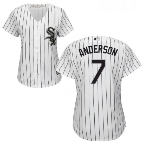 Womens Majestic Chicago White Sox 7 Tim Anderson Replica White Home Cool Base MLB Jersey Womens Majestic Chicago White Sox 7 Tim Anderson Replica White Home Cool Base MLB Jersey