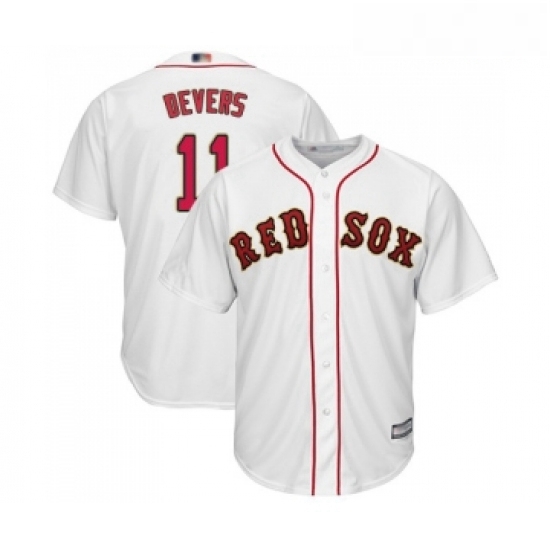 Youth Boston Red Sox 11 Rafael Devers Authentic White 2019 Gold Program Cool Base Baseball Jersey Youth Boston Red Sox 11 Rafael Devers Authentic White 2019 Gold Program Cool Base Baseball Jersey