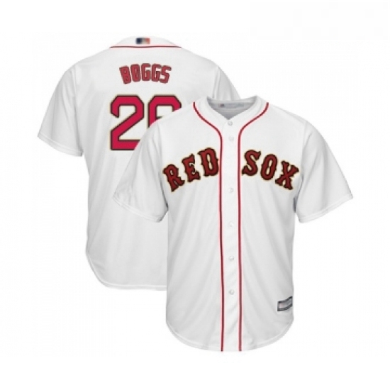 Youth Boston Red Sox 26 Wade Boggs Authentic White 2019 Gold Program Cool Base Baseball Jersey Youth Boston Red Sox 26 Wade Boggs Authentic White 2019 Gold Program Cool Base Baseball Jersey