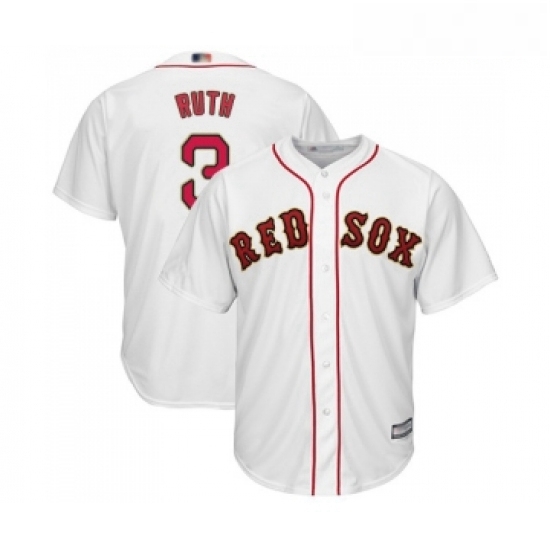 Youth Boston Red Sox 3 Babe Ruth Authentic White 2019 Gold Program Cool Base Baseball Jersey Youth Boston Red Sox 3 Babe Ruth Authentic White 2019 Gold Program Cool Base Baseball Jersey