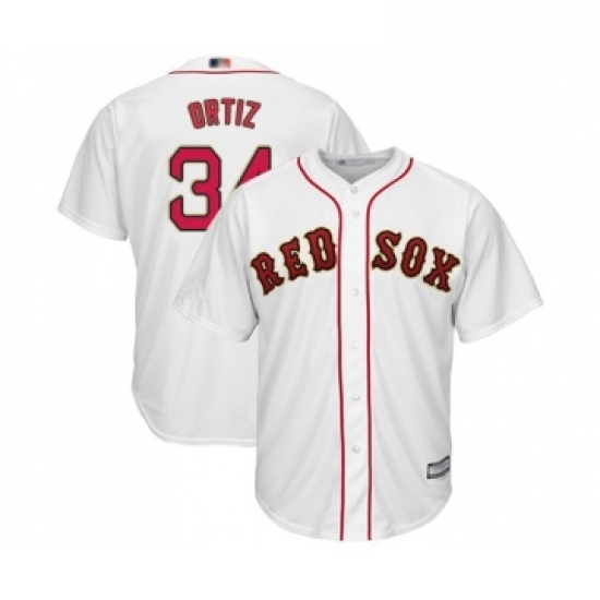 Youth Boston Red Sox 34 David Ortiz Authentic White 2019 Gold Program Cool Base Baseball Jersey Youth Boston Red Sox 34 David Ortiz Authentic White 2019 Gold Program Cool Base Baseball Jersey