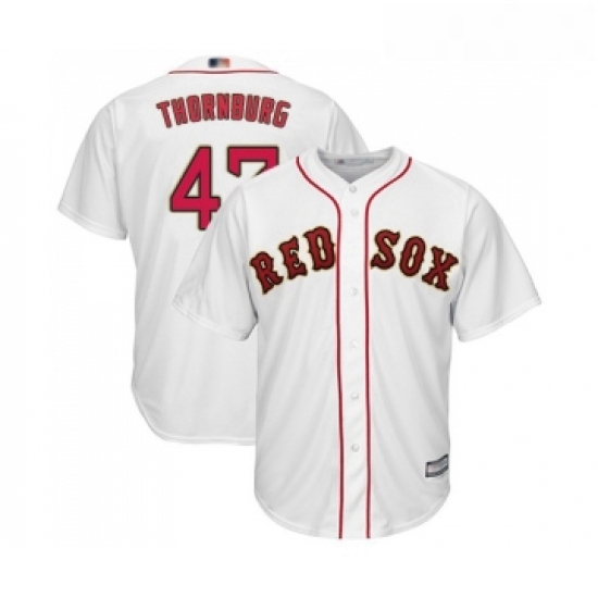 Youth Boston Red Sox 47 Tyler Thornburg Authentic White 2019 Gold Program Cool Base Baseball Jersey Youth Boston Red Sox 47 Tyler Thornburg Authentic White 2019 Gold Program Cool Base Baseball Jersey