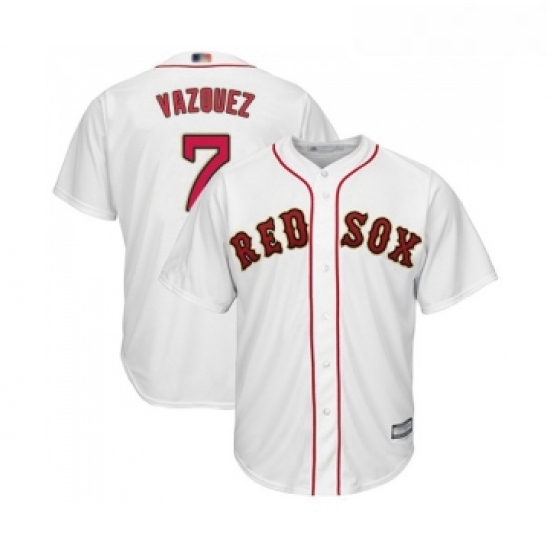 Youth Boston Red Sox 7 Christian Vazquez Authentic White 2019 Gold Program Cool Base Baseball Jersey Youth Boston Red Sox 7 Christian Vazquez Authentic White 2019 Gold Program Cool Base Baseball Jersey