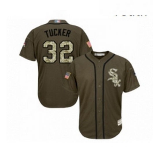 Youth Chicago White Sox 32 Preston Tucker Authentic Green Salute to Service Baseball Jersey Youth Chicago White Sox 32 Preston Tucker Authentic Green Salute to Service Baseball Jersey
