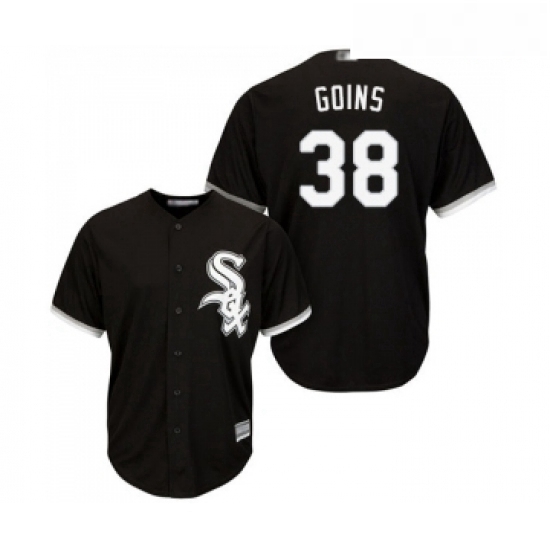 Youth Chicago White Sox 38 Ryan Goins Replica Black Alternate Home Cool Base Baseball Jersey Youth Chicago White Sox 38 Ryan Goins Replica Black Alternate Home Cool Base Baseball Jersey