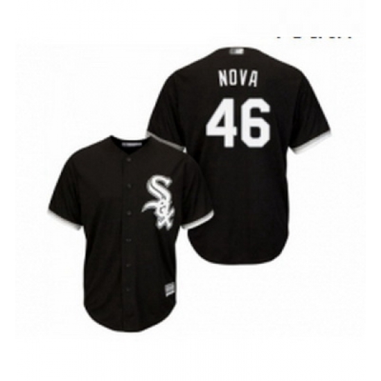 Youth Chicago White Sox 46 Ivan Nova Replica Black Alternate Home Cool Base Baseball Jersey Youth Chicago White Sox 46 Ivan Nova Replica Black Alternate Home Cool Base Baseball Jersey