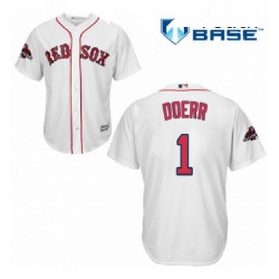 Youth Majestic Boston Red Sox 1 Bobby Doerr Authentic White Home Cool Base 2018 World Series Champions MLB Jersey Youth Majestic Boston Red Sox 1 Bobby Doerr Authentic White Home Cool Base 2018 World Series Champions MLB Jersey