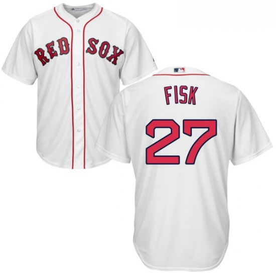 Youth Majestic Boston Red Sox 27 Carlton Fisk Replica White Home Cool Base MLB Jersey Youth Majestic Boston Red Sox 27 Carlton Fisk Replica White Home Cool Base MLB Jersey