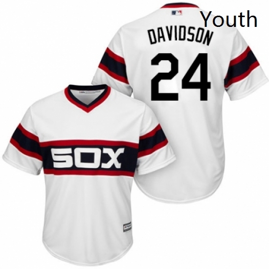 Youth Majestic Chicago White Sox 24 Matt Davidson Replica White 2013 Alternate Home Cool Base MLB Jersey Youth Majestic Chicago White Sox 24 Matt Davidson Replica White 2013 Alternate Home Cool Base MLB Jersey