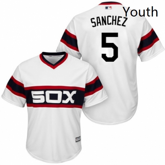 Youth Majestic Chicago White Sox 5 Yolmer Sanchez Replica White 2013 Alternate Home Cool Base MLB Jersey Youth Majestic Chicago White Sox 5 Yolmer Sanchez Replica White 2013 Alternate Home Cool Base MLB Jersey