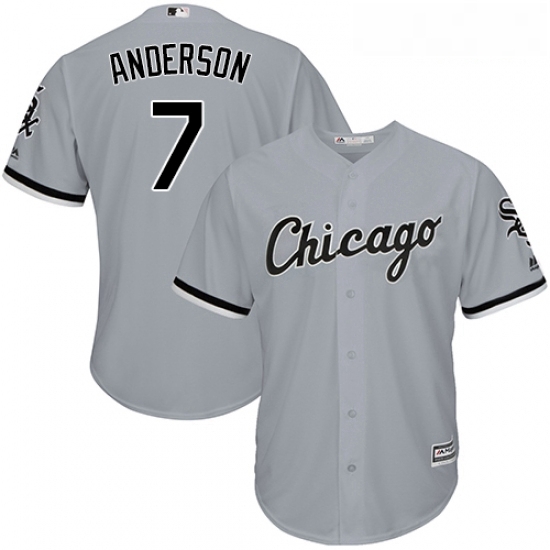 Youth Majestic Chicago White Sox 7 Tim Anderson Replica Grey Road Cool Base MLB Jersey Youth Majestic Chicago White Sox 7 Tim Anderson Replica Grey Road Cool Base MLB Jersey