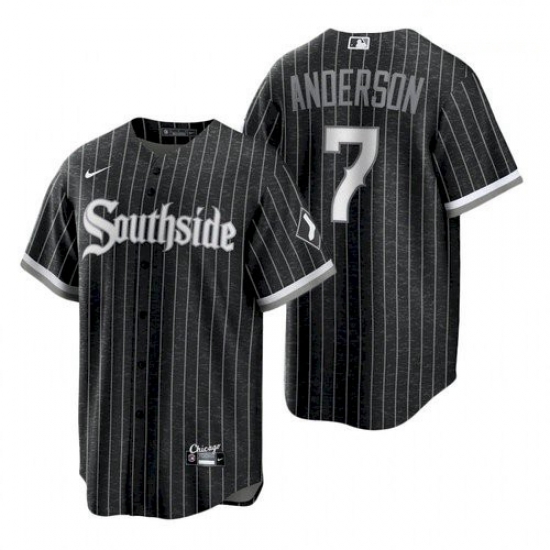 Youth White Sox Tim Anderson 2021 City Connect Southside Black Jersey Youth White Sox Tim Anderson 2021 City Connect Southside Black Jersey