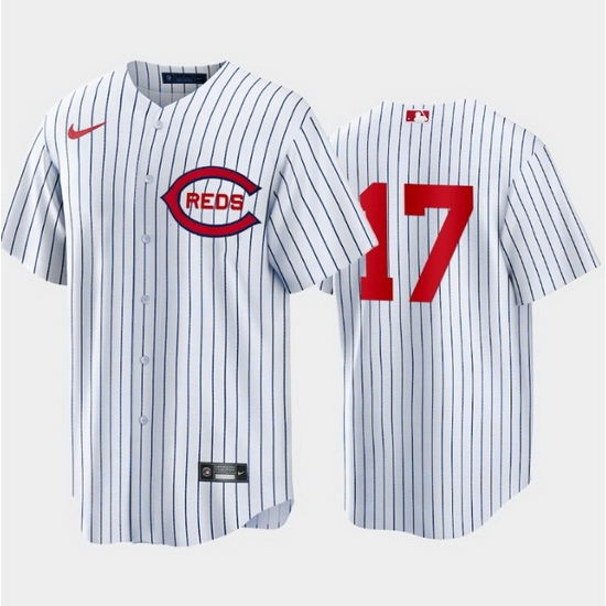 Men Cincinnati Reds 17 Stuart Fairchild White Field Of Dreams Stitched Baseball Jersey Men Cincinnati Reds 17 Stuart Fairchild White Field Of Dreams Stitched Baseball Jersey