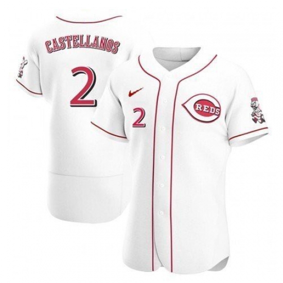 Men Cincinnati Reds 2 Nick Castellanos White 2021 Home Player Jersey Men Cincinnati Reds 2 Nick Castellanos White 2021 Home Player Jersey