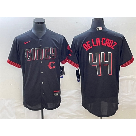 Men Cincinnati Reds 44 Elly De La Cruz Black 2023 City Connect Cool Base Stitched Jersey 1 Men Cincinnati Reds 44 Elly De La Cruz Black 2023 City Connect Cool Base Stitched Jersey 1
