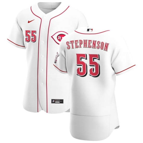 Men Cincinnati Reds 55 Robert Stephenson Men Nike White Home 2020 Flex Base Player MLB Jersey Men Cincinnati Reds 55 Robert Stephenson Men Nike White Home 2020 Flex Base Player MLB Jersey