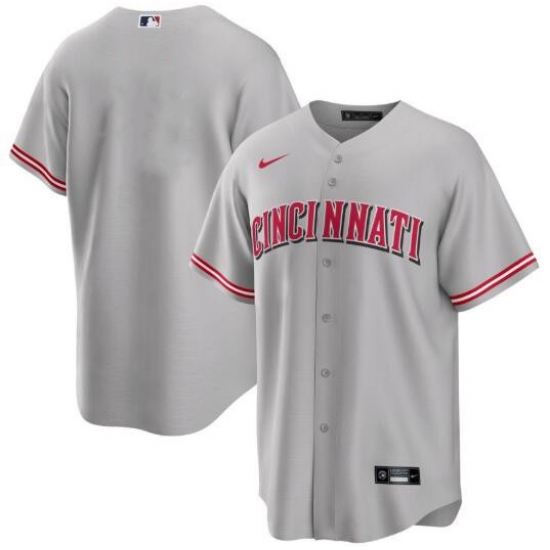 Men Cincinnati Reds Blank Gray Cool Base Stitched Baseball Jersey Men Cincinnati Reds Blank Gray Cool Base Stitched Baseball Jersey