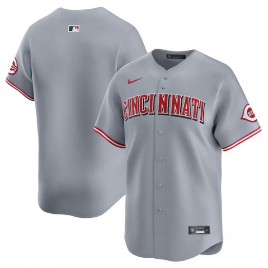 Men Cincinnati Reds Blank Grey Away Limited Stitched Baseball Jersey Men Cincinnati Reds Blank Grey Away Limited Stitched Baseball Jersey