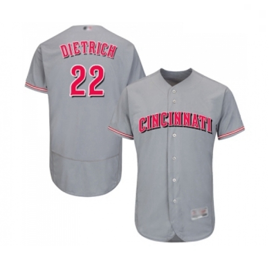 Mens Cincinnati Reds 22 Derek Dietrich Grey Road Flex Base Authentic Collection Baseball Jersey Mens Cincinnati Reds 22 Derek Dietrich Grey Road Flex Base Authentic Collection Baseball Jersey