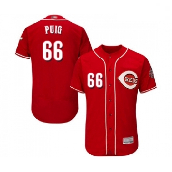 Mens Cincinnati Reds 66 Yasiel Puig Red Alternate Flex Base Authentic Collection Baseball Jersey Mens Cincinnati Reds 66 Yasiel Puig Red Alternate Flex Base Authentic Collection Baseball Jersey