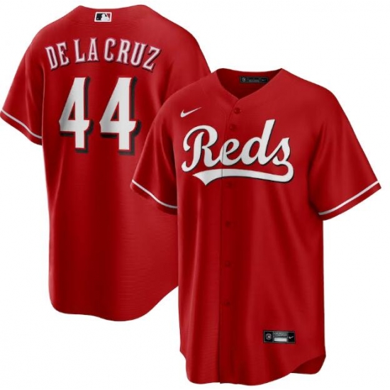 Men's Cincinnati Reds Elly De La Cruz Nike Red Alternate Stitched Cool Base Jersey Men's Cincinnati Reds Elly De La Cruz Nike Red Alternate Stitched Cool Base Jersey