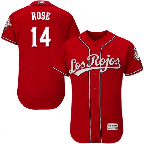 Mens Majestic Cincinnati Reds 14 Pete Rose Red Los Rojos Flexbase Authentic Collection MLB Jersey Mens Majestic Cincinnati Reds 14 Pete Rose Red Los Rojos Flexbase Authentic Collection MLB Jersey