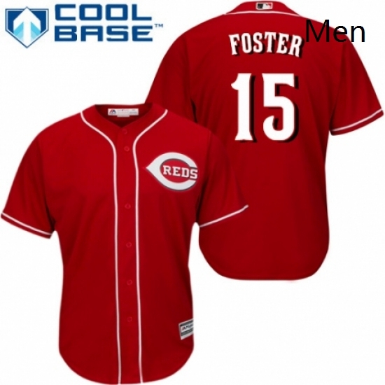 Mens Majestic Cincinnati Reds 15 George Foster Replica Red Alternate Cool Base MLB Jersey Mens Majestic Cincinnati Reds 15 George Foster Replica Red Alternate Cool Base MLB Jersey