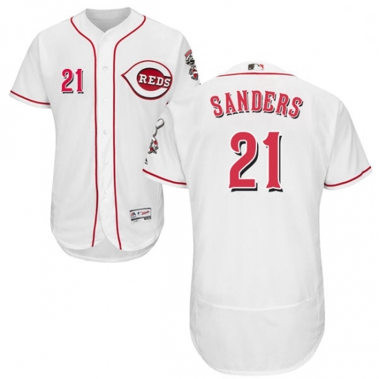 Mens Majestic Cincinnati Reds 21 Reggie Sanders White Home Flex Base Authentic Collection MLB Jersey Mens Majestic Cincinnati Reds 21 Reggie Sanders White Home Flex Base Authentic Collection MLB Jersey