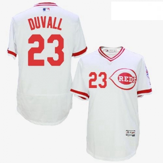 Mens Majestic Cincinnati Reds 23 Adam Duvall White Flexbase Authentic Collection Cooperstown MLB Jersey Mens Majestic Cincinnati Reds 23 Adam Duvall White Flexbase Authentic Collection Cooperstown MLB Jersey