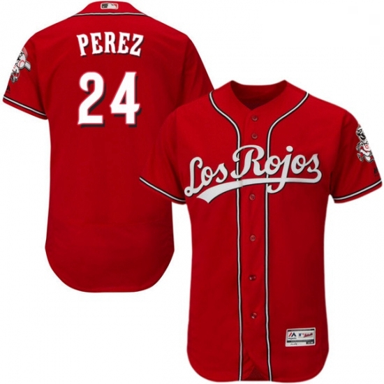 Mens Majestic Cincinnati Reds 24 Tony Perez Red Los Rojos Flexbase Authentic Collection MLB Jersey Mens Majestic Cincinnati Reds 24 Tony Perez Red Los Rojos Flexbase Authentic Collection MLB Jersey