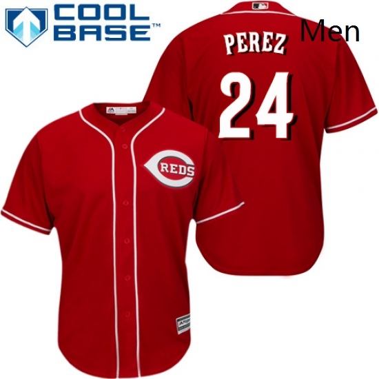Mens Majestic Cincinnati Reds 24 Tony Perez Replica Red Alternate Cool Base MLB Jersey Mens Majestic Cincinnati Reds 24 Tony Perez Replica Red Alternate Cool Base MLB Jersey