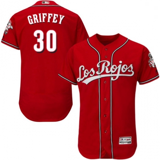 Mens Majestic Cincinnati Reds 30 Ken Griffey Red Los Rojos Flexbase Authentic Collection MLB Jersey Mens Majestic Cincinnati Reds 30 Ken Griffey Red Los Rojos Flexbase Authentic Collection MLB Jersey
