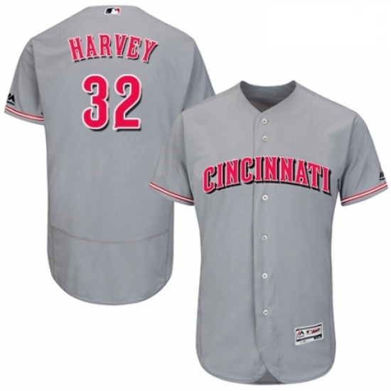 Mens Majestic Cincinnati Reds 32 Matt Harvey Grey Road Flex Base Authentic Collection MLB Jersey Mens Majestic Cincinnati Reds 32 Matt Harvey Grey Road Flex Base Authentic Collection MLB Jersey