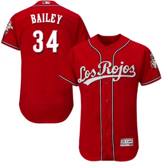 Mens Majestic Cincinnati Reds 34 Homer Bailey Red Los Rojos Flexbase Authentic Collection MLB Jersey Mens Majestic Cincinnati Reds 34 Homer Bailey Red Los Rojos Flexbase Authentic Collection MLB Jersey
