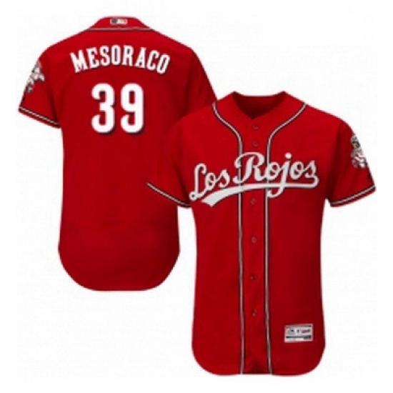 Mens Majestic Cincinnati Reds 39 Devin Mesoraco Red Los Rojos Flexbase Authentic Collection MLB Jersey Mens Majestic Cincinnati Reds 39 Devin Mesoraco Red Los Rojos Flexbase Authentic Collection MLB Jersey