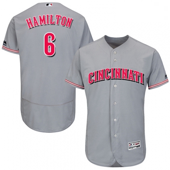 Mens Majestic Cincinnati Reds 6 Billy Hamilton Grey Flexbase Authentic Collection MLB Jersey Mens Majestic Cincinnati Reds 6 Billy Hamilton Grey Flexbase Authentic Collection MLB Jersey