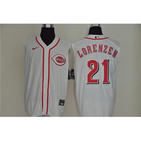 Reds 21 Michael Lorenzen White Nike Cool Base Sleeveless Jersey Reds 21 Michael Lorenzen White Nike Cool Base Sleeveless Jersey