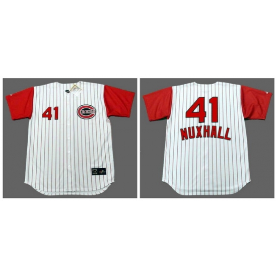 Reds 41 Joe Nuxhall White 1960 Throwback Jersey Reds 41 Joe Nuxhall White 1960 Throwback Jersey
