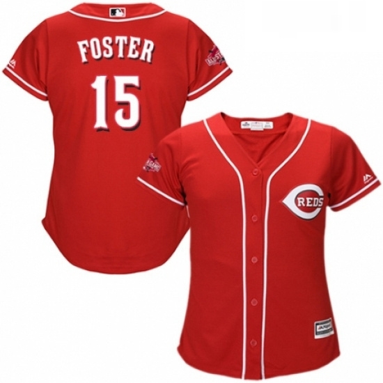 Womens Majestic Cincinnati Reds 15 George Foster Authentic Red Alternate Cool Base MLB Jersey Womens Majestic Cincinnati Reds 15 George Foster Authentic Red Alternate Cool Base MLB Jersey