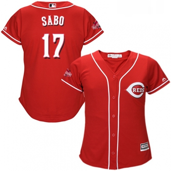 Womens Majestic Cincinnati Reds 17 Chris Sabo Authentic Red Alternate Cool Base MLB Jersey Womens Majestic Cincinnati Reds 17 Chris Sabo Authentic Red Alternate Cool Base MLB Jersey