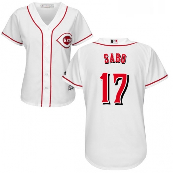 Womens Majestic Cincinnati Reds 17 Chris Sabo Replica White Home Cool Base MLB Jersey Womens Majestic Cincinnati Reds 17 Chris Sabo Replica White Home Cool Base MLB Jersey