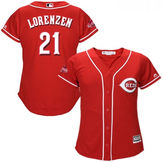 Womens Majestic Cincinnati Reds 21 Michael Lorenzen Authentic Red Alternate Cool Base MLB Jersey Womens Majestic Cincinnati Reds 21 Michael Lorenzen Authentic Red Alternate Cool Base MLB Jersey