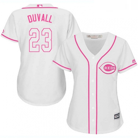 Womens Majestic Cincinnati Reds 23 Adam Duvall Replica White Fashion Cool Base MLB Jersey Womens Majestic Cincinnati Reds 23 Adam Duvall Replica White Fashion Cool Base MLB Jersey