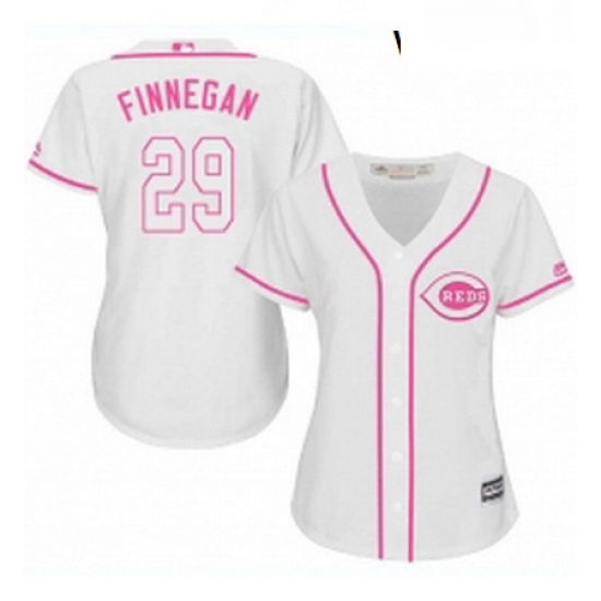 Womens Majestic Cincinnati Reds 29 Brandon Finnegan Authentic White Fashion Cool Base MLB Jersey Womens Majestic Cincinnati Reds 29 Brandon Finnegan Authentic White Fashion Cool Base MLB Jersey