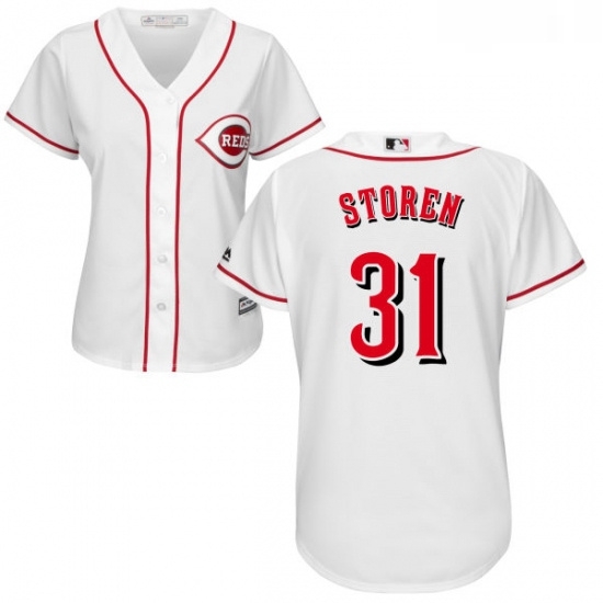 Womens Majestic Cincinnati Reds 31 Drew Storen Authentic White MLB Jersey Womens Majestic Cincinnati Reds 31 Drew Storen Authentic White MLB Jersey
